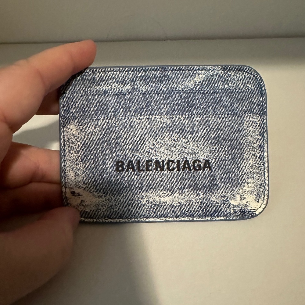 Balenciaga Cash Cardholder Denim
